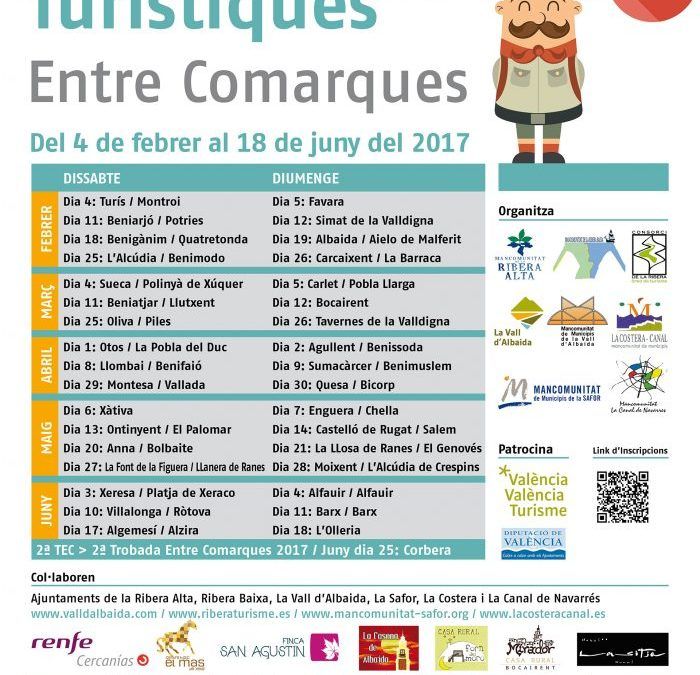 València Turisme patrocina las rutas “Entre Comarques” en 60 municipios de las comarcas centrales