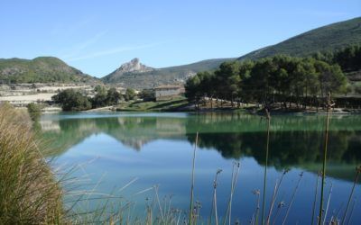 Un lago artificial en medio del Bosquet de Moixent