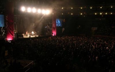 Música en vivo durante la Feria de Julio en la ciudad de Valencia