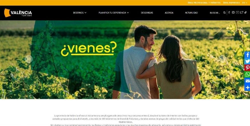 València Turisme rediseña, mejora y optimiza su página web